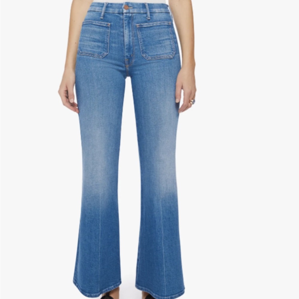 Mother Jeans Patch Pocket Roller in Eager Beaver
